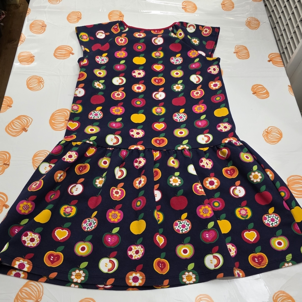 Gymboree Girls Apple Orchard & Floral Flowers Fall Autumn Peplum Dress Size 12 - Picture 6 of 6